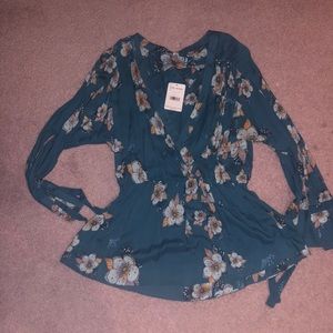 Turquoise free people tunic